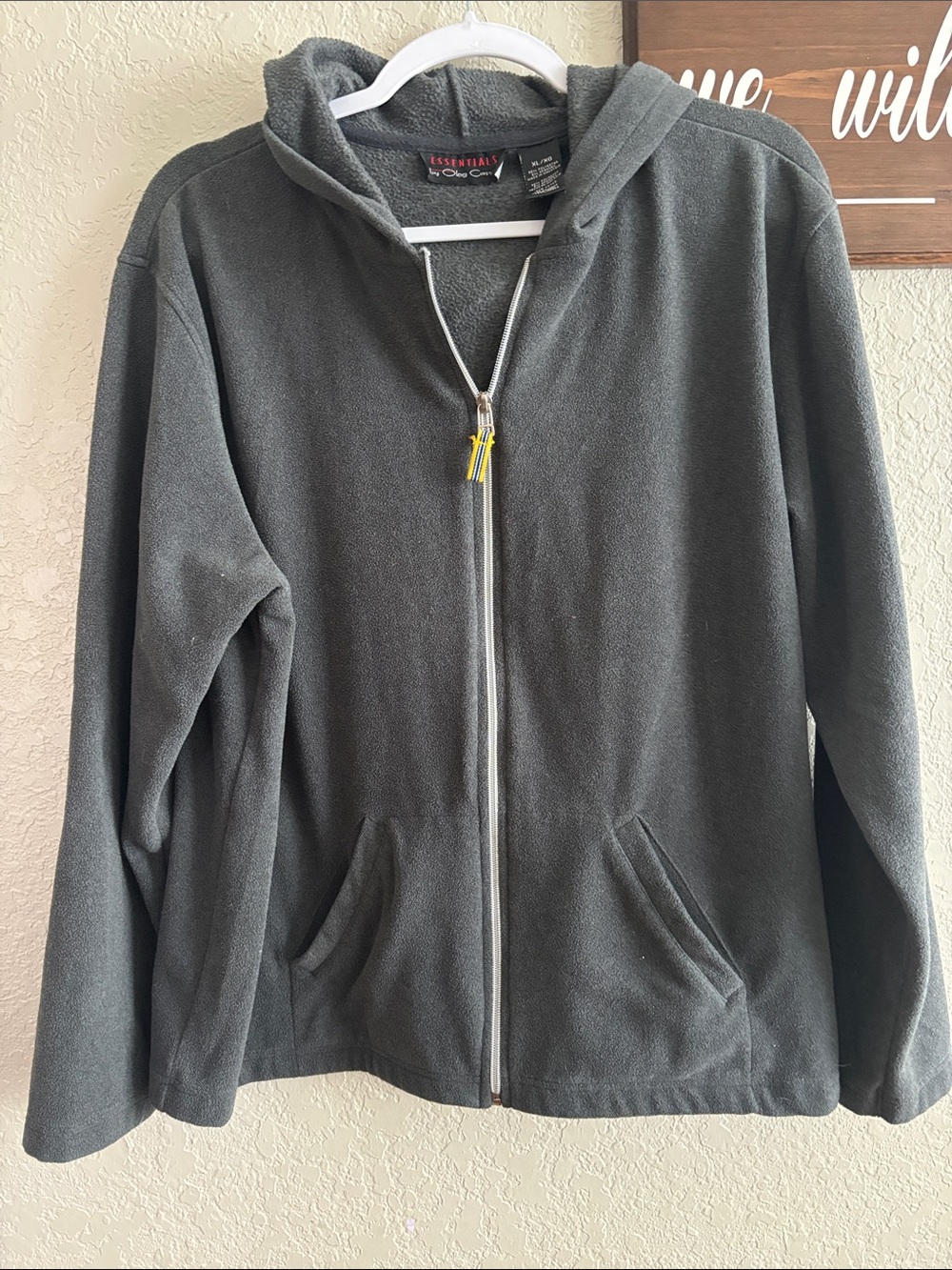 Essentials Women’s Charcoal Lightweight Zip Hoodie Jacket